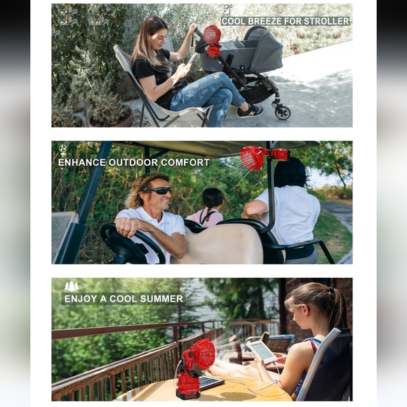 Portable Clip on Fan for Craftsman V20 Battery w/3 Speed (battery not included) - Picture 16 of 17